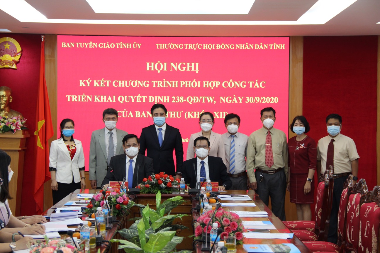 Ban Tuyên giáo Tỉnh ủy và Thường trực HĐND tỉnh ký kết Chương trình phối hợp công tác trong triển khai Quyết định 238-QĐ/TW, ngày 30/9/2020 của Ban Bí thư (khóa XII), giai đoạn  2022 - 2026